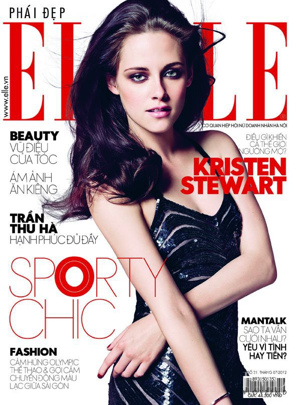 Kristen Stewart featured on the Elle Vietnam cover from July 2012