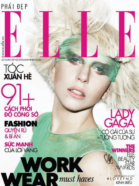 Lady Gaga featured on the Elle Vietnam cover from March 2012