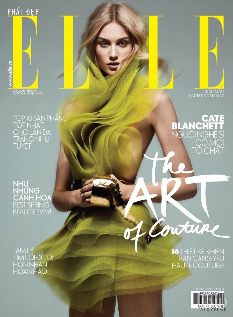 Dauphine McKee featured on the Elle Vietnam cover from April 2014