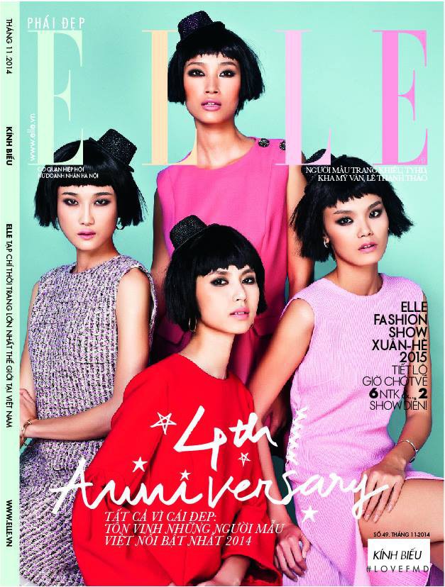  featured on the Elle Vietnam cover from November 2014