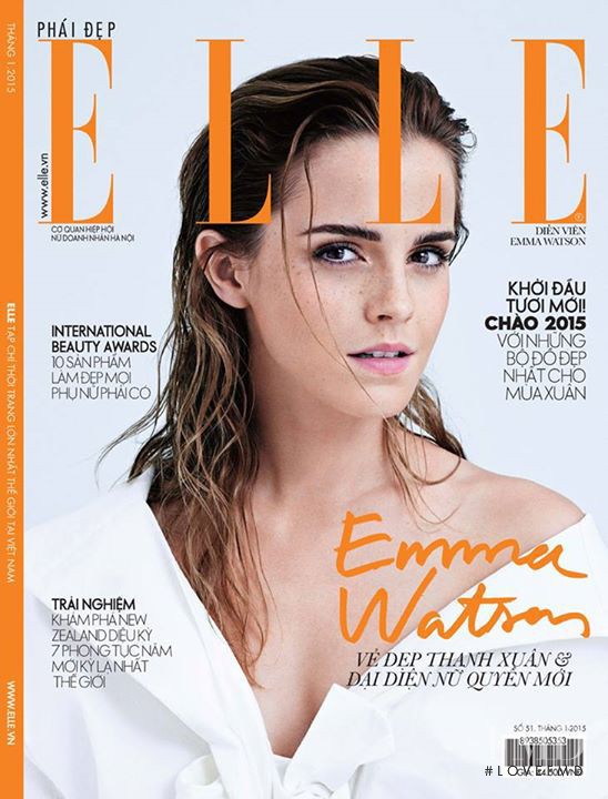 Emma Watson featured on the Elle Vietnam cover from January 2015