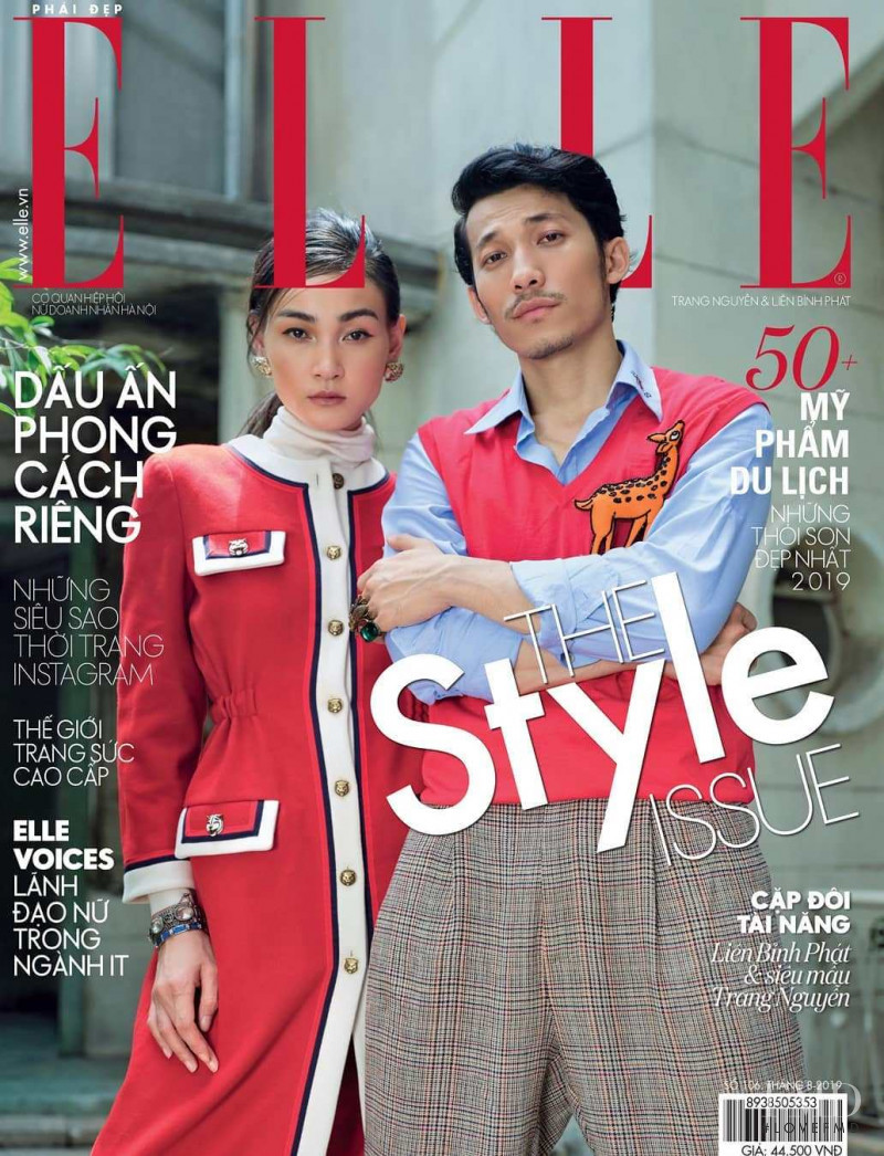 Trang Nguyen, Lien Binh Phat featured on the Elle Vietnam cover from August 2019