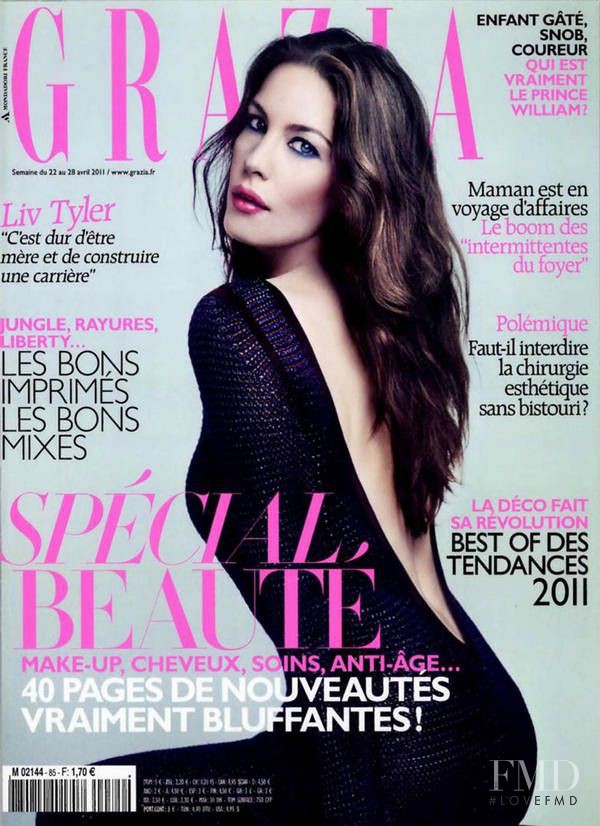 Liv Tyler featured on the Grazia France cover from April 2011