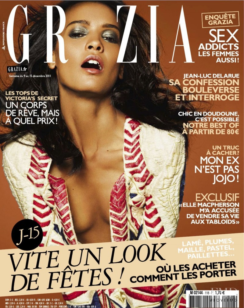 Liya Kebede featured on the Grazia France cover from December 2011