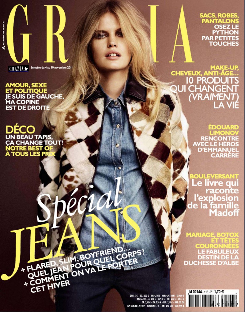 Yulia Vasiltsova featured on the Grazia France cover from November 2011