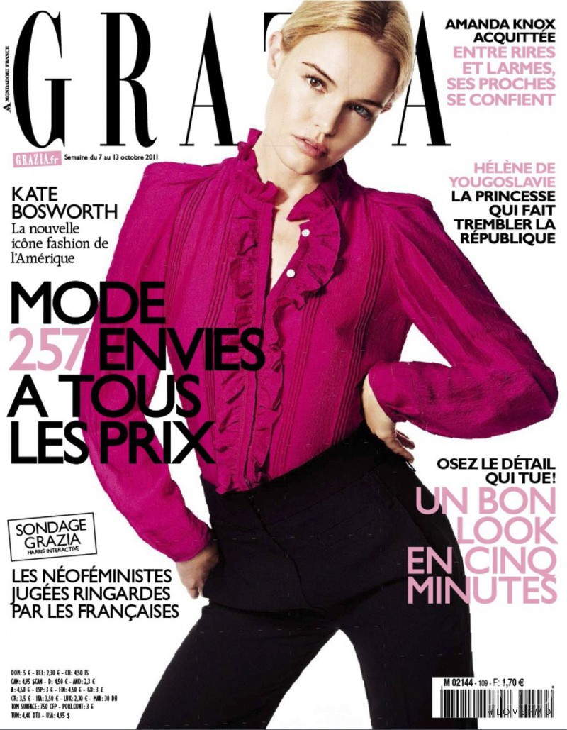 Kate Bosworth featured on the Grazia France cover from October 2011