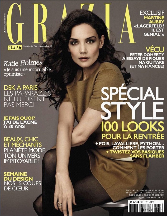 Katie Holmes featured on the Grazia France cover from September 2011