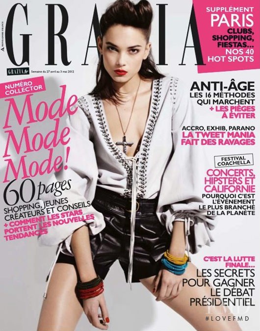 Tayane Leão featured on the Grazia France cover from April 2012