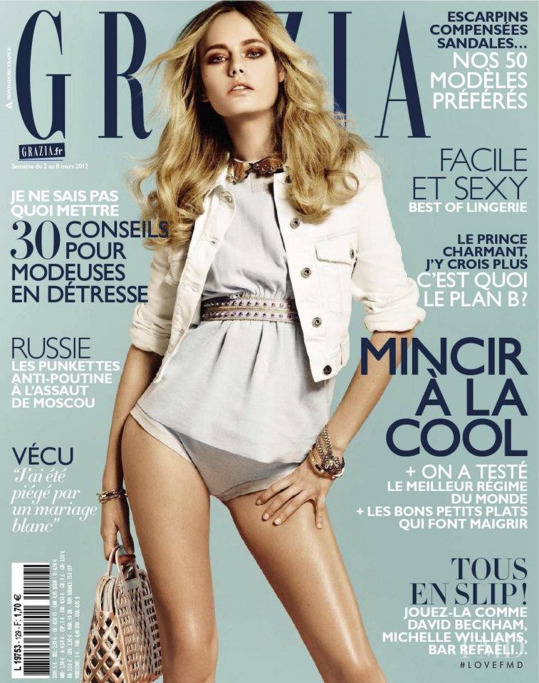 Nathallia Krauchanka featured on the Grazia France cover from March 2012