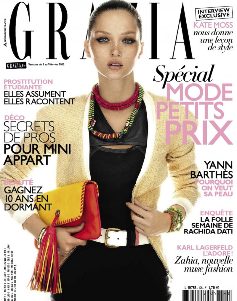 Martina Prekopova featured on the Grazia France cover from February 2012