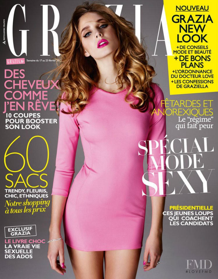 Siri Crafoord featured on the Grazia France cover from February 2012