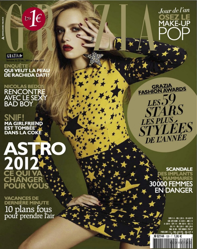 Anne Katrine Sibbersen featured on the Grazia France cover from January 2012