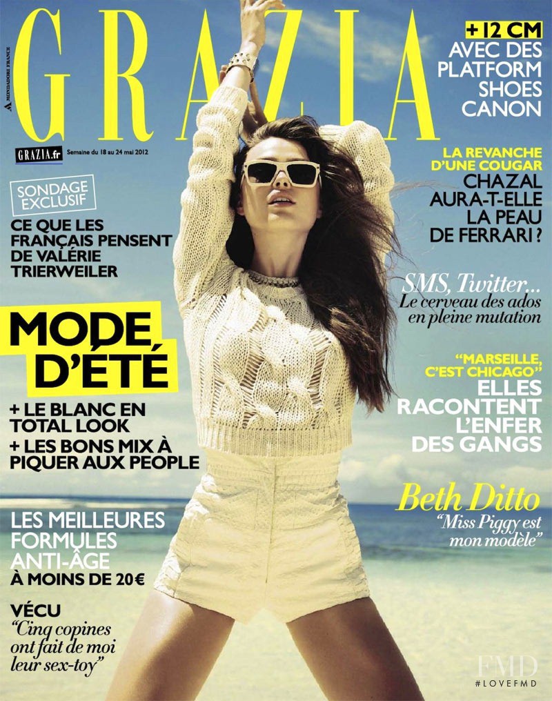 Sophie Vlaming featured on the Grazia France cover from May 2012