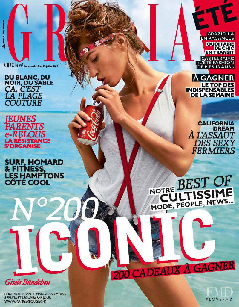 Gisele Bundchen featured on the Grazia France cover from July 2013