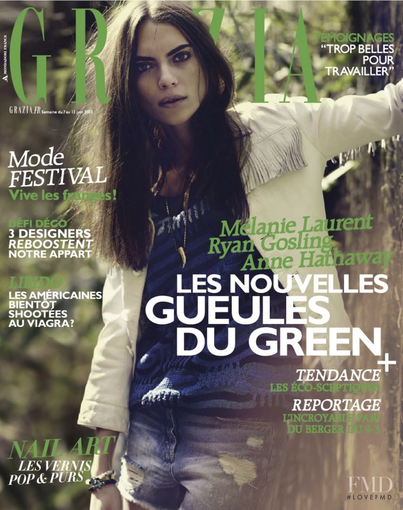 Lary Arcanjo featured on the Grazia France cover from June 2013