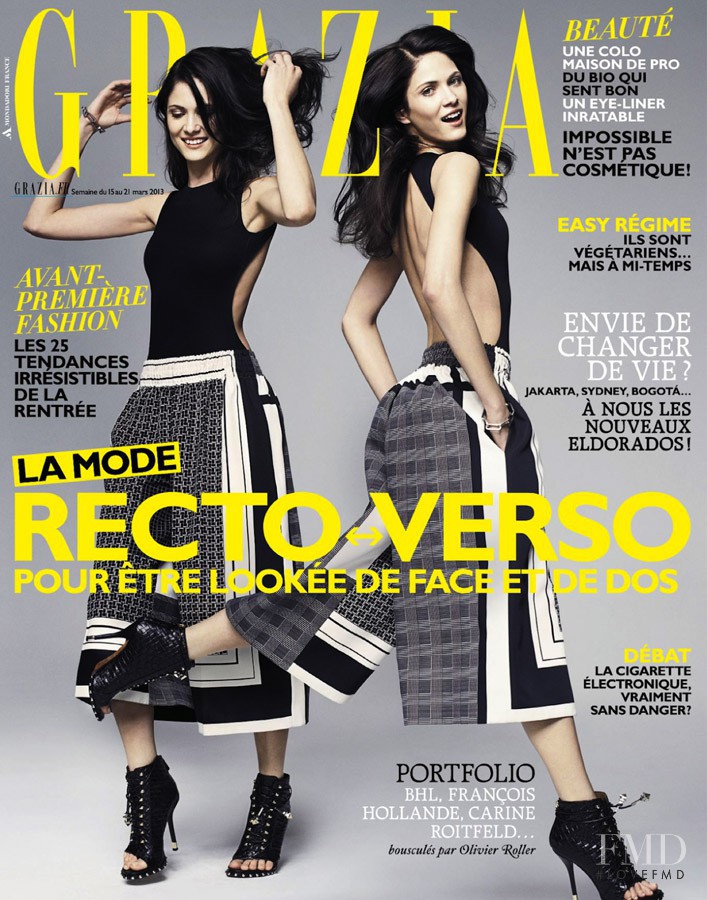 Maria Flávia Ferrari featured on the Grazia France cover from March 2013