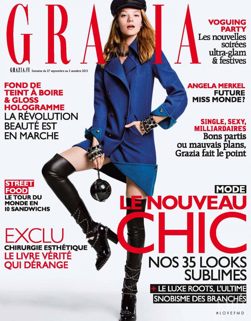  featured on the Grazia France cover from September 2013