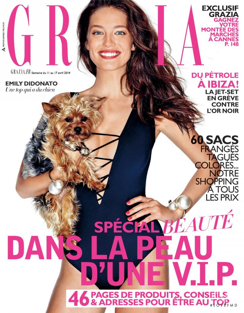 Emily DiDonato featured on the Grazia France cover from April 2014