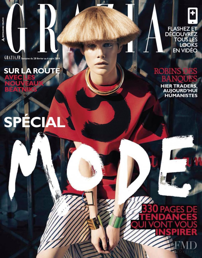 Ehren Dorsey featured on the Grazia France cover from February 2014
