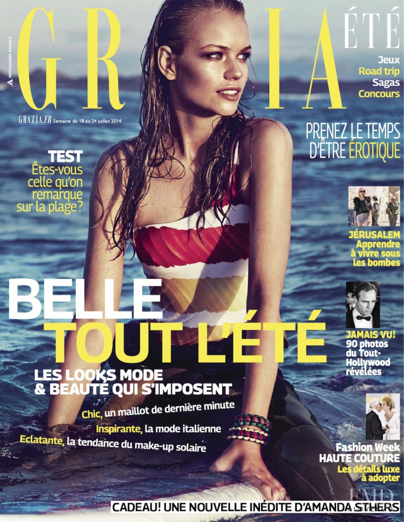 Tereza Smejkalova featured on the Grazia France cover from July 2014