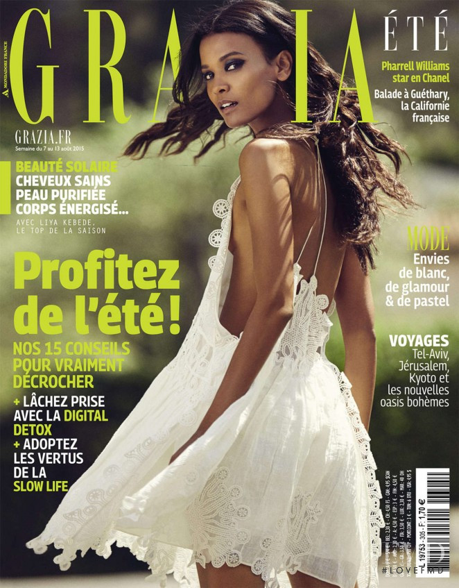Liya Kebede featured on the Grazia France cover from July 2015