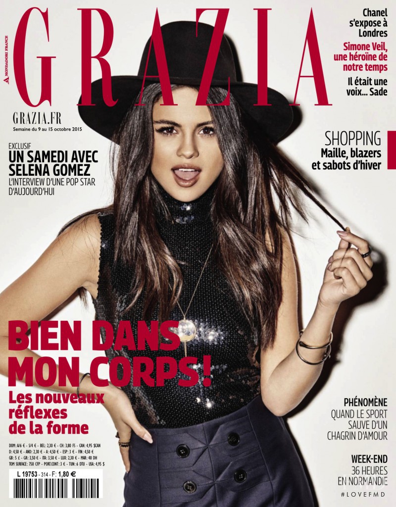 Selena Gomez featured on the Grazia France cover from October 2015