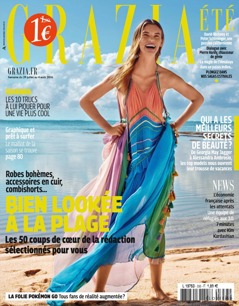 Victoria Tuaz featured on the Grazia France cover from July 2016