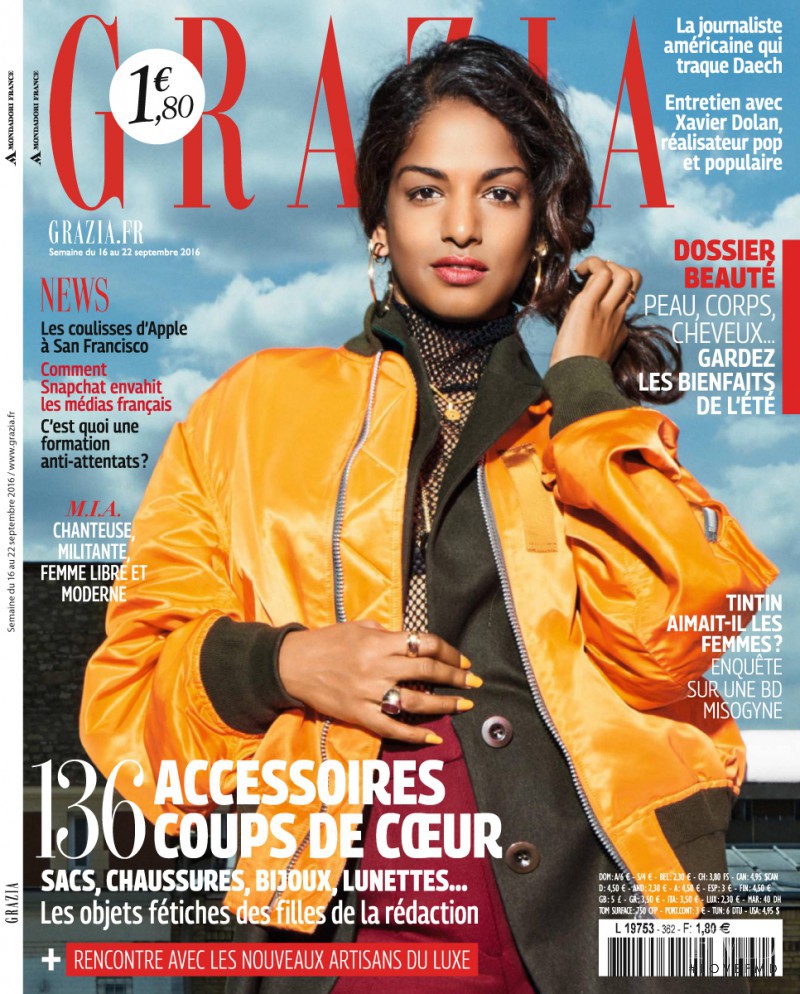 M.I.A. featured on the Grazia France cover from September 2016