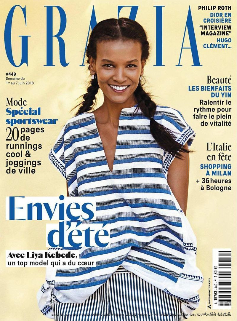 Liya Kebede featured on the Grazia France cover from June 2018