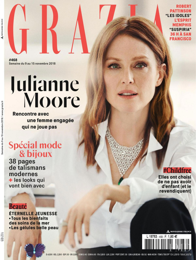 Julianne Moore featured on the Grazia France cover from November 2018