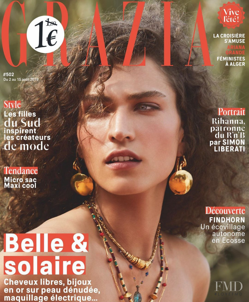 Valentine Bouquet featured on the Grazia France cover from August 2019