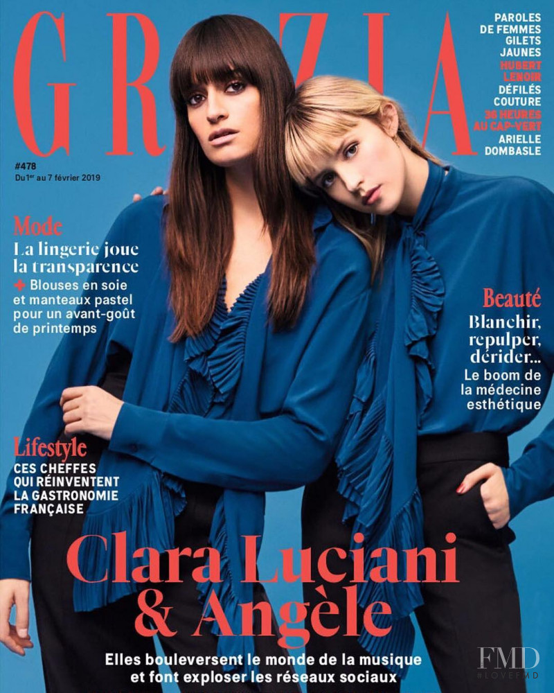 Clara Luciani, Angele featured on the Grazia France cover from February 2019