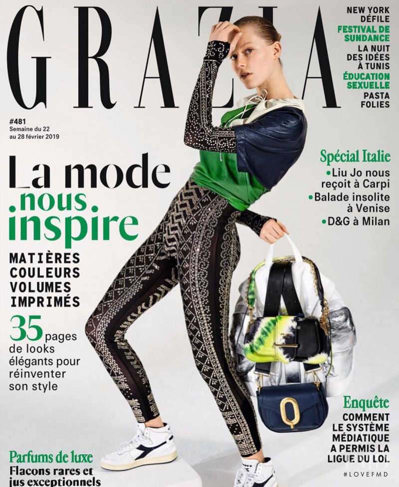  featured on the Grazia France cover from February 2019