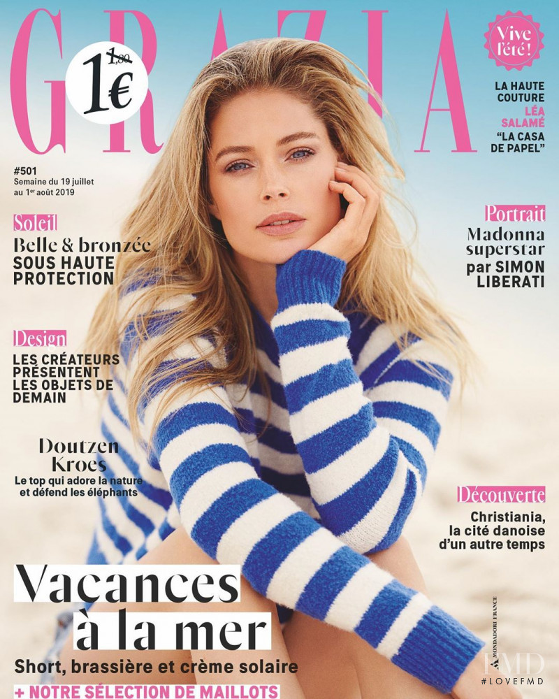 Doutzen Kroes featured on the Grazia France cover from July 2019
