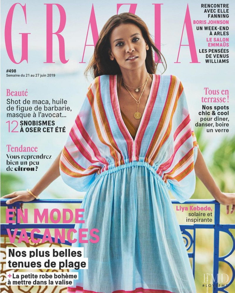 Liya Kebede featured on the Grazia France cover from June 2019