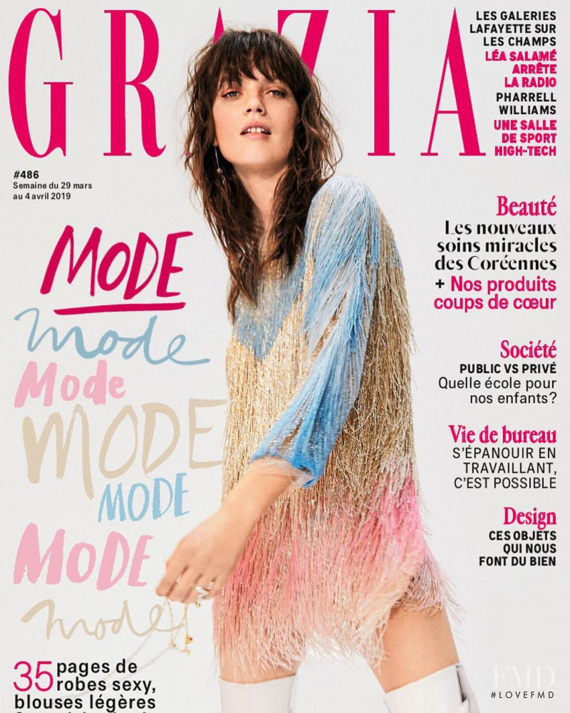 Grace Anderson featured on the Grazia France cover from March 2019