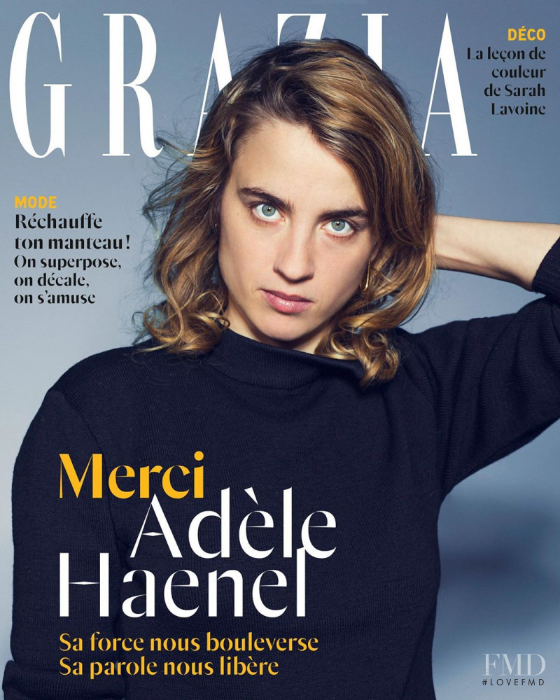 Adele Haenel featured on the Grazia France cover from November 2019