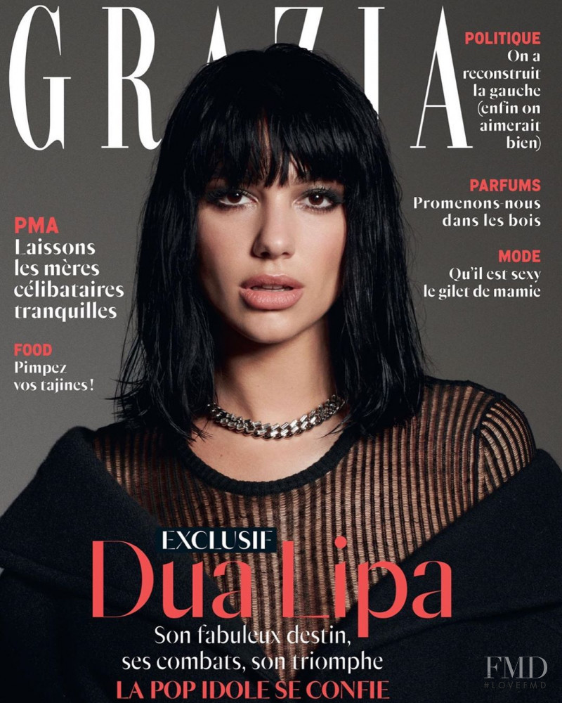 Dua Lipa featured on the Grazia France cover from November 2019