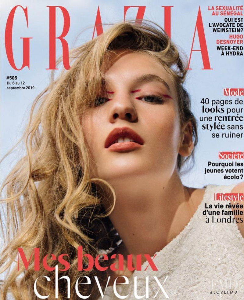 Agnes Akerlund  featured on the Grazia France cover from September 2019