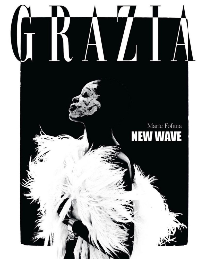 Marie Fofana featured on the Grazia France cover from November 2020