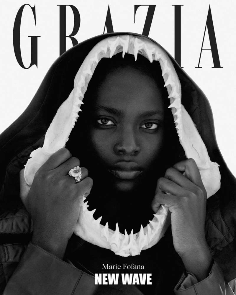 Marie Fofana featured on the Grazia France cover from November 2020