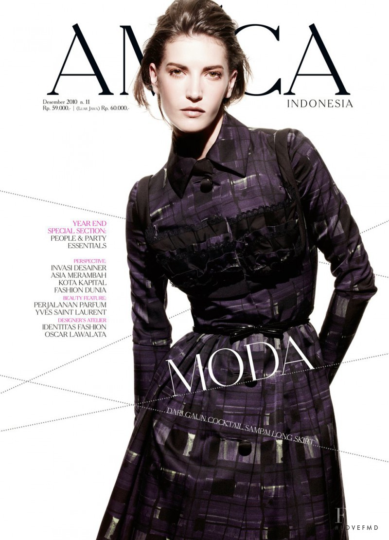 Diana Dondoe featured on the AMICA Indonesia cover from December 2010