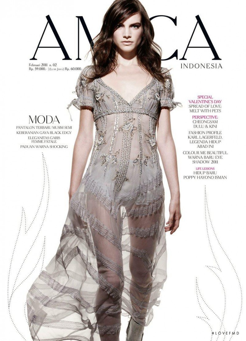 Victoire Maçon-Dauxerre featured on the AMICA Indonesia cover from February 2011