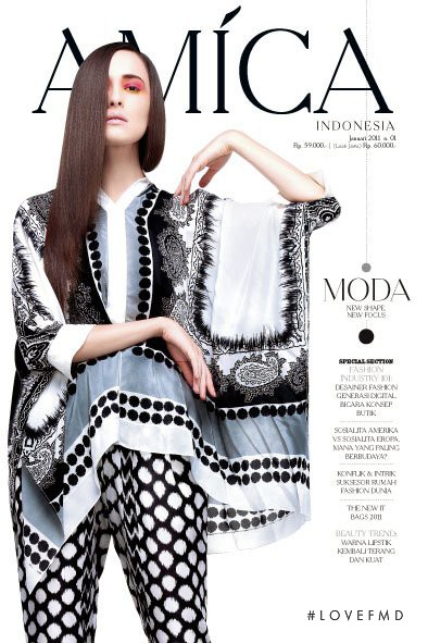 Marta Vorobyeva featured on the AMICA Indonesia cover from January 2011