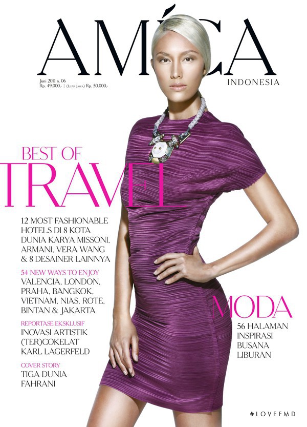 Fahrani Van Empel featured on the AMICA Indonesia cover from June 2011