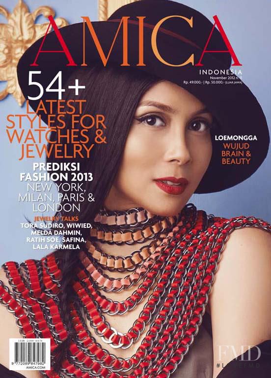 Loemongga Haoemasan featured on the AMICA Indonesia cover from November 2012