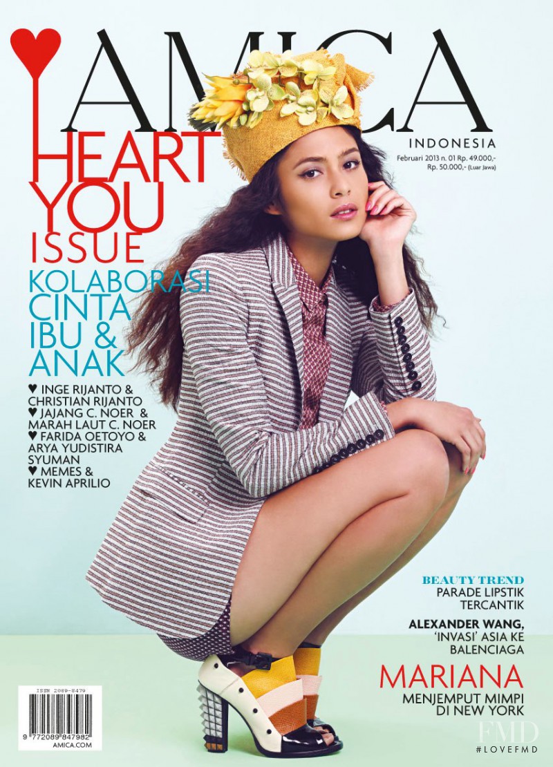 Mariana Renata featured on the AMICA Indonesia cover from February 2013