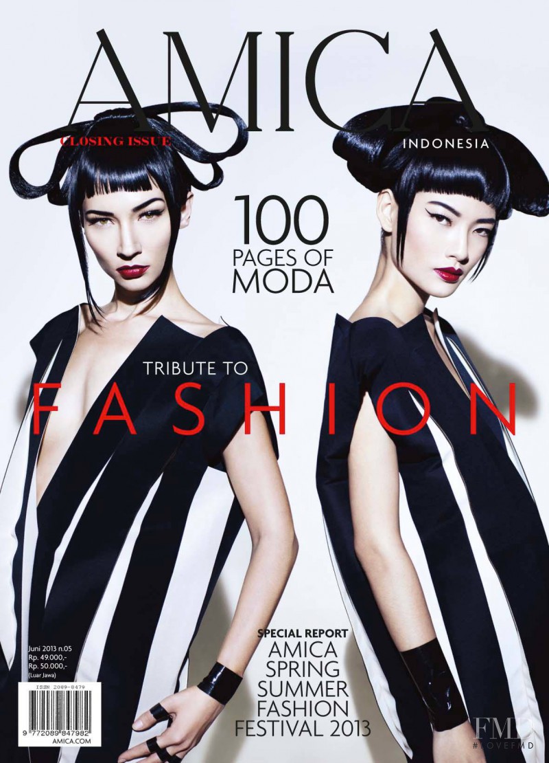 Julia Kotuleva, Marcella Tanaya featured on the AMICA Indonesia cover from June 2013