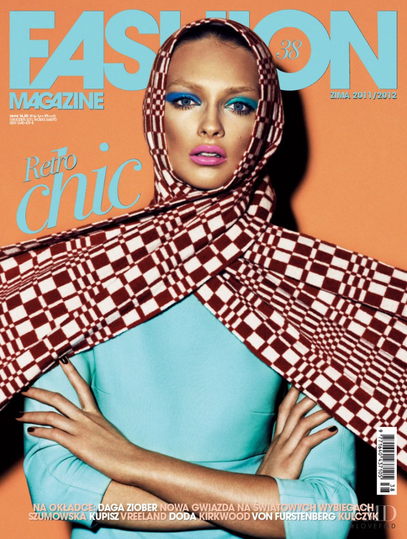 Daga Ziober featured on the Fashion Magazine cover from December 2011