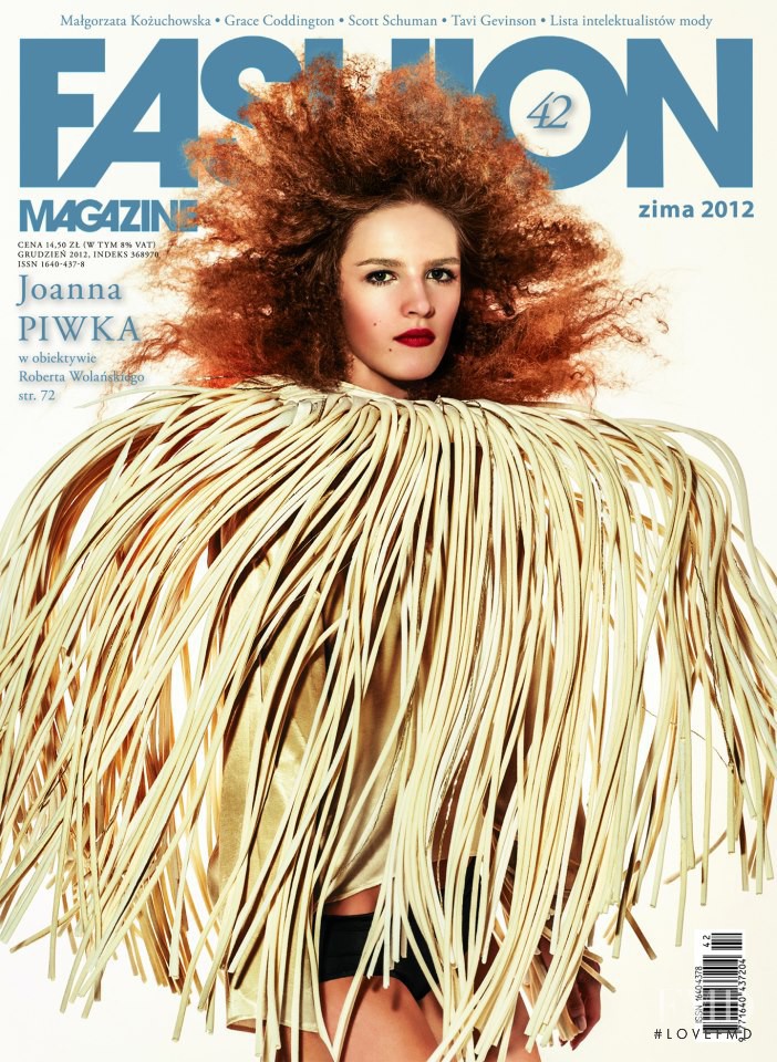 Asia Piwka featured on the Fashion Magazine cover from December 2012